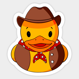 Cowboy Rubber Duck Sticker